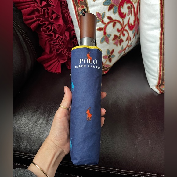 NWT polo ralph Lauren umbrella in pony color in blue 12 inches lengths - Picture 2 of 12